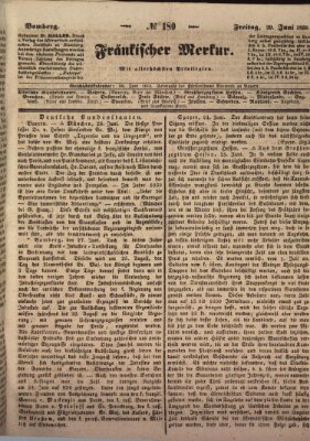 Fränkischer Merkur (Bamberger Zeitung) Freitag 29. Juni 1838