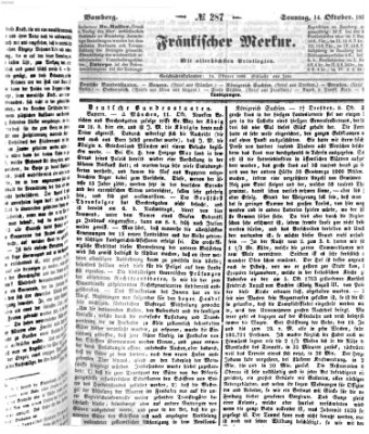 Fränkischer Merkur (Bamberger Zeitung) Sonntag 14. Oktober 1838