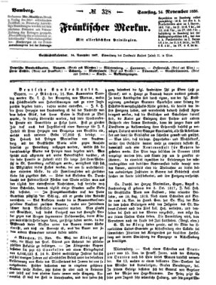 Fränkischer Merkur (Bamberger Zeitung) Samstag 24. November 1838