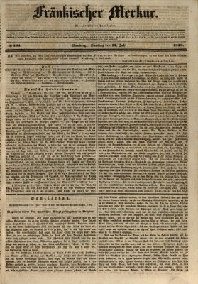 Fränkischer Merkur (Bamberger Zeitung) Samstag 13. Juli 1839