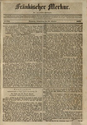 Fränkischer Merkur (Bamberger Zeitung) Donnerstag 10. Oktober 1839