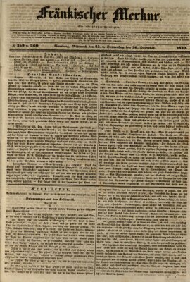 Fränkischer Merkur (Bamberger Zeitung) Mittwoch 25. Dezember 1839