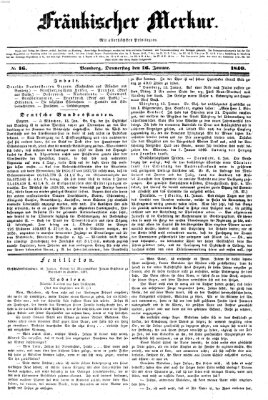 Fränkischer Merkur (Bamberger Zeitung) Donnerstag 16. Januar 1840