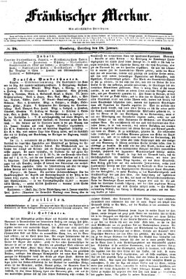 Fränkischer Merkur (Bamberger Zeitung) Samstag 18. Januar 1840
