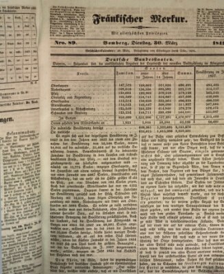 Fränkischer Merkur (Bamberger Zeitung) Dienstag 30. März 1841