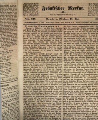 Fränkischer Merkur (Bamberger Zeitung) Dienstag 18. Mai 1841