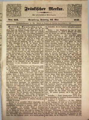 Fränkischer Merkur (Bamberger Zeitung) Sonntag 23. Mai 1841