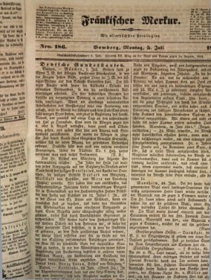 Fränkischer Merkur (Bamberger Zeitung) Montag 5. Juli 1841