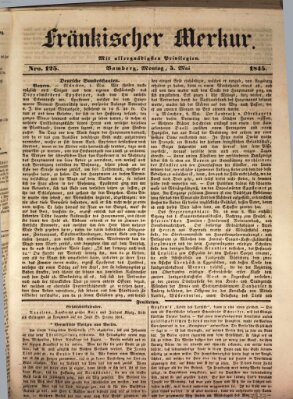 Fränkischer Merkur (Bamberger Zeitung) Montag 5. Mai 1845