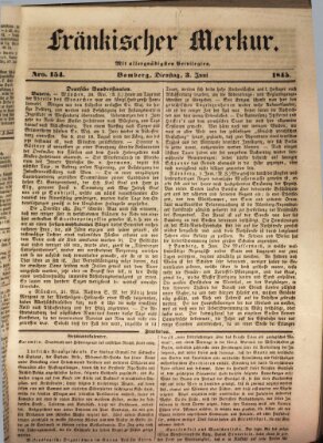 Fränkischer Merkur (Bamberger Zeitung) Dienstag 3. Juni 1845