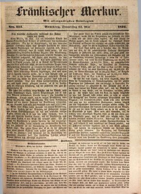 Fränkischer Merkur (Bamberger Zeitung) Donnerstag 14. Mai 1846