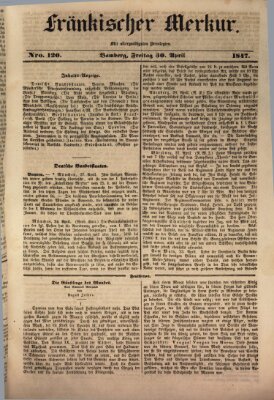 Fränkischer Merkur (Bamberger Zeitung) Freitag 30. April 1847