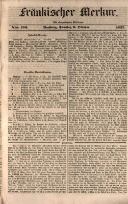 Fränkischer Merkur (Bamberger Zeitung) Samstag 9. Oktober 1847