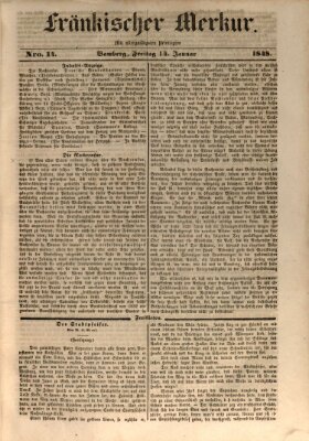 Fränkischer Merkur (Bamberger Zeitung) Freitag 14. Januar 1848