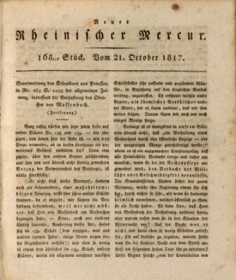 Neuer rheinischer Merkur (Rheinischer Merkur) Dienstag 21. Oktober 1817