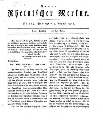 Neuer rheinischer Merkur (Rheinischer Merkur) Montag 3. August 1818