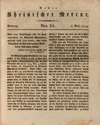 Neuer rheinischer Merkur (Rheinischer Merkur) Montag 3. Mai 1819