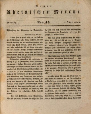 Neuer rheinischer Merkur (Rheinischer Merkur) Montag 7. Juni 1819
