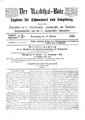 Der Naabthal-Bote Donnerstag 13. Februar 1868
