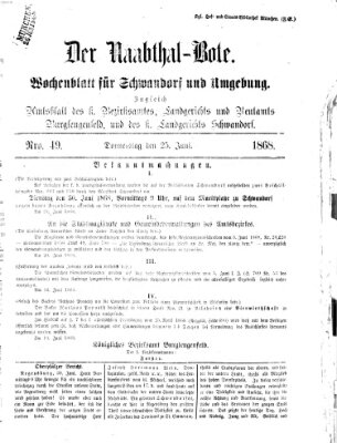 Der Naabthal-Bote Donnerstag 25. Juni 1868