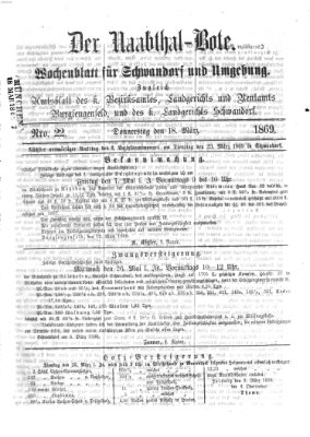 Der Naabthal-Bote Donnerstag 18. März 1869