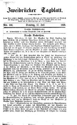 Zweibrücker Tagblatt Samstag 17. Juli 1869