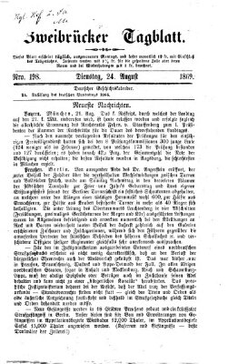 Zweibrücker Tagblatt Dienstag 24. August 1869