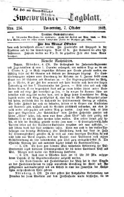 Zweibrücker Tagblatt Donnerstag 7. Oktober 1869