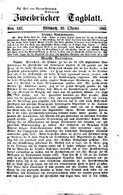 Zweibrücker Tagblatt Mittwoch 20. Oktober 1869
