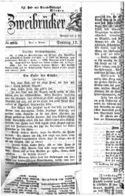 Zweibrücker Tagblatt Sonntag 12. Dezember 1869