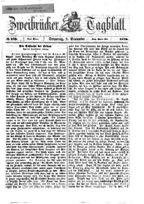 Zweibrücker Tagblatt Donnerstag 8. September 1870