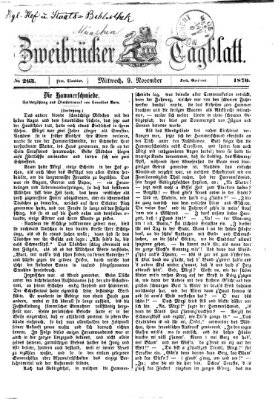 Zweibrücker Tagblatt Mittwoch 9. November 1870
