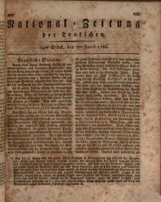 National-Zeitung der Deutschen Donnerstag 7. April 1796