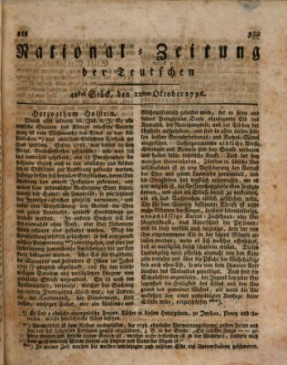 National-Zeitung der Deutschen Samstag 22. Oktober 1796