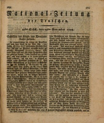 National-Zeitung der Deutschen Donnerstag 29. November 1798