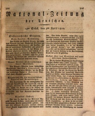 National-Zeitung der Deutschen Donnerstag 3. April 1800