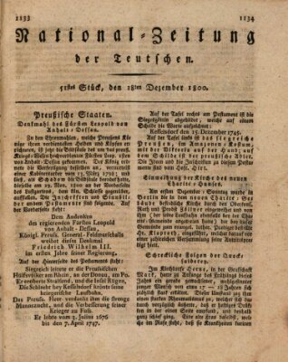 National-Zeitung der Deutschen Donnerstag 18. Dezember 1800