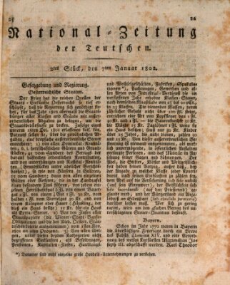 National-Zeitung der Deutschen Donnerstag 7. Januar 1802