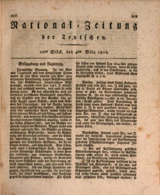 National-Zeitung der Deutschen Donnerstag 4. März 1802