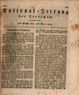 National-Zeitung der Deutschen Donnerstag 12. Mai 1803