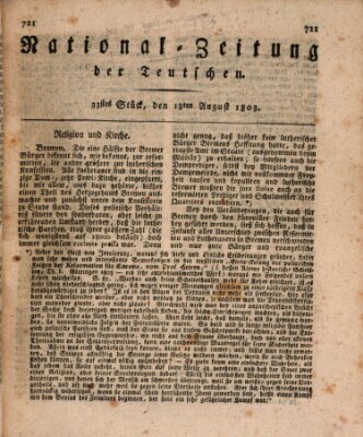 National-Zeitung der Deutschen Donnerstag 18. August 1803
