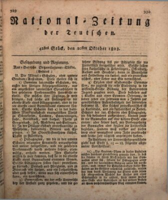 National-Zeitung der Deutschen Donnerstag 20. Oktober 1803