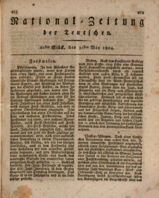 National-Zeitung der Deutschen Donnerstag 31. Mai 1804