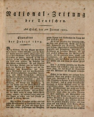 National-Zeitung der Deutschen Donnerstag 3. Januar 1805