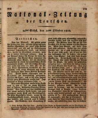 National-Zeitung der Deutschen Donnerstag 30. Oktober 1806