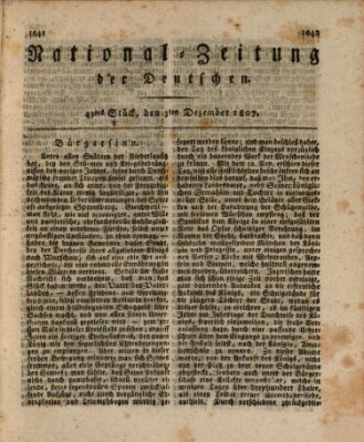 National-Zeitung der Deutschen Donnerstag 3. Dezember 1807