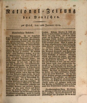 National-Zeitung der Deutschen Donnerstag 19. Januar 1809