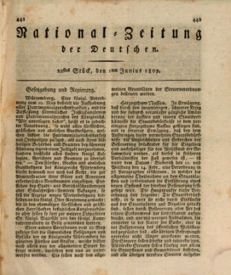 National-Zeitung der Deutschen Donnerstag 1. Juni 1809