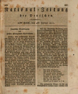 National-Zeitung der Deutschen Donnerstag 4. Juli 1811