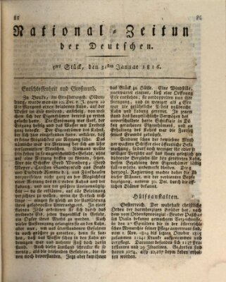 National-Zeitung der Deutschen Mittwoch 31. Januar 1816